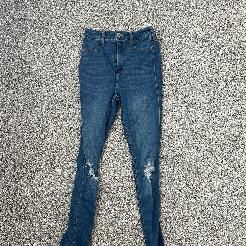 Blue Distressed Women's Jeans